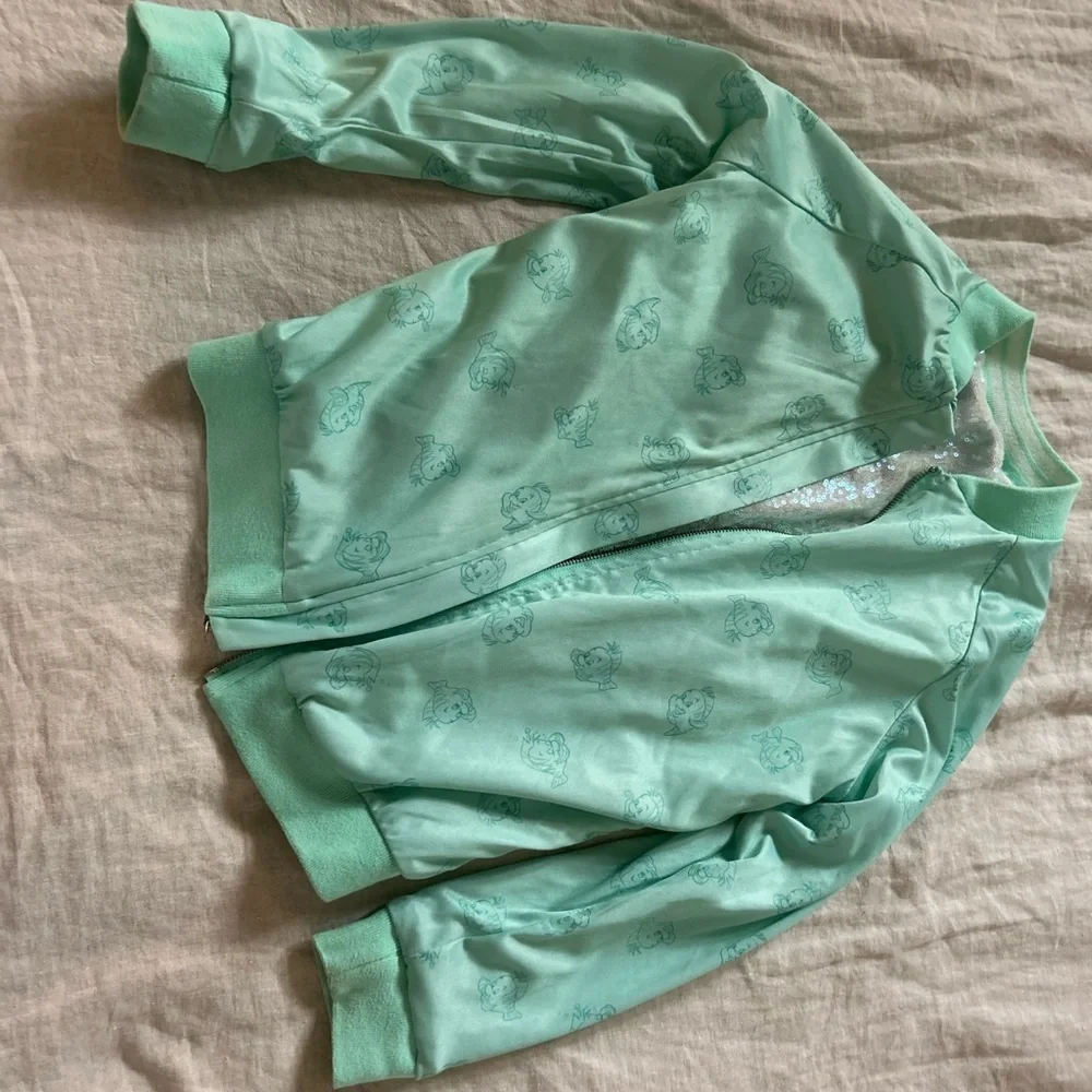 Disney Mint Sequin Bomber Jacket
